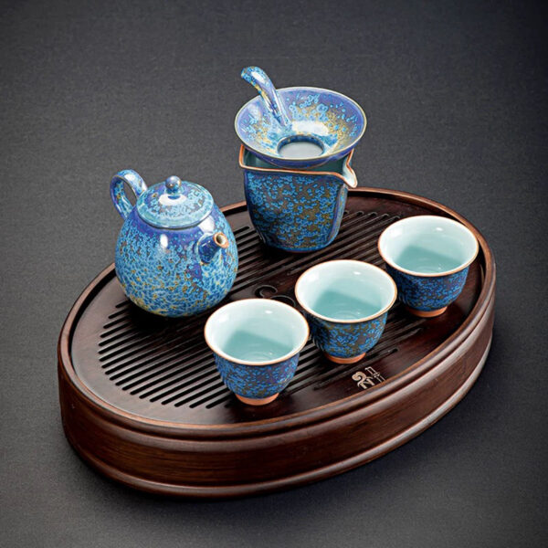 Jun Kiln-Transmutation Glaze Tea Pot Set