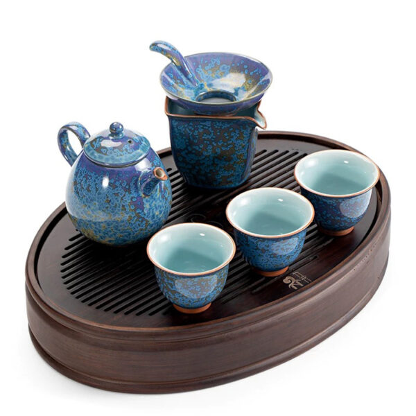Jun Kiln-Transmutation Glaze Tea Pot Set