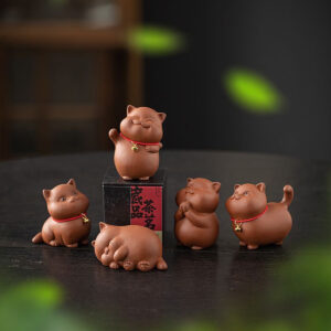 Whimsical Cat Zisha Tea Pet