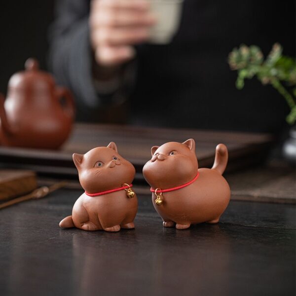 Whimsical Cat Zisha Tea Pet