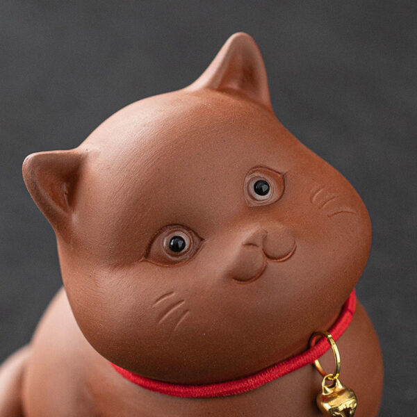 Whimsical Cat Zisha Tea Pet