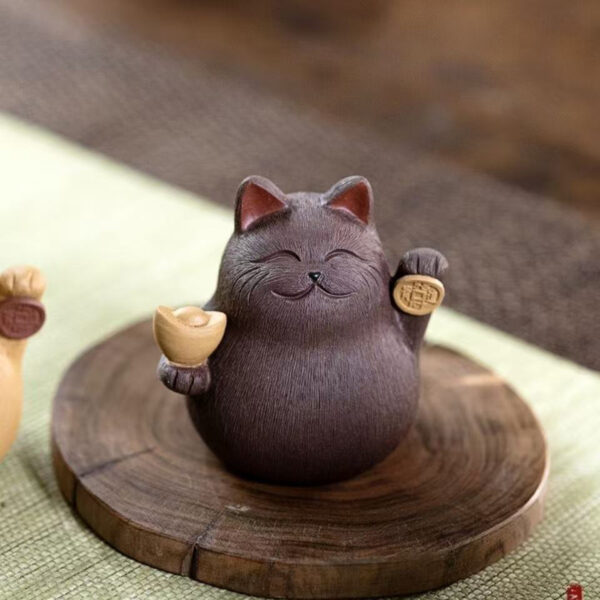 Fortune Cat Zisha Tea Pet